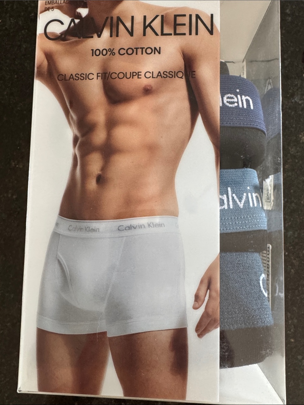 Calvin Klein Cotton Boxer Briefs — White and Blue Pack